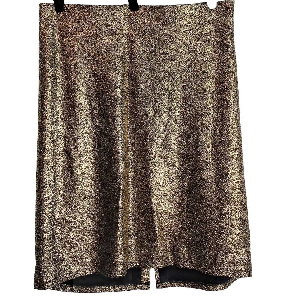 TORRID Women’s Glitter Gold Black Skirt 6X Knee Length Whimsigoth Holiday